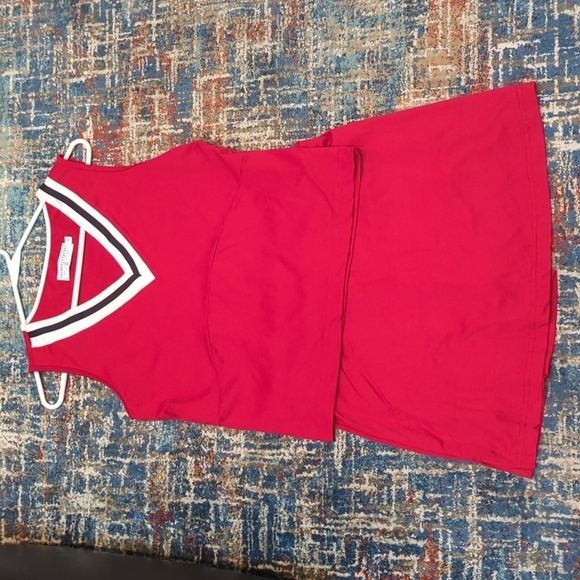 Wimbledon Vintage Women's Tennis Top (S) & Skort (M) Red - Picture 1 of 13